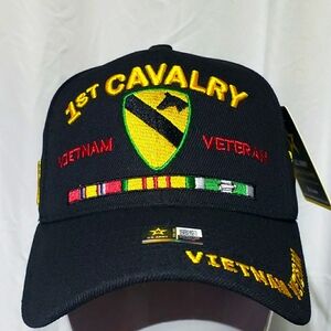 MILITARY U.S. ARMY 1st CAVALRY Division Vietnam Veteran Hat